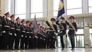 Переходящее знамя Президента Российской Федерации вручено Кропоткинскому казачьему кадетскому корпусу имени Г.Н.Трошева