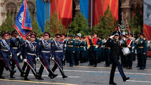 Казаки приняли участие в военном параде на Красной Площади в Москве, посвященном 79-й годовщине Победы в Великой Отечественной войне 1941-1945 годов